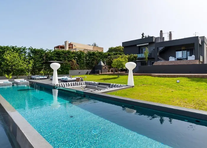 Chania Lux With Heated Pool 빌라 *