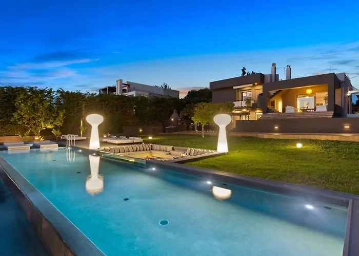 ヴィラ Chania Lux With Heated Pool ハニア